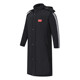 Sports cotton coat for men and women, long knee-high plus velvet cotton coat, winter large size sports raw cotton coat