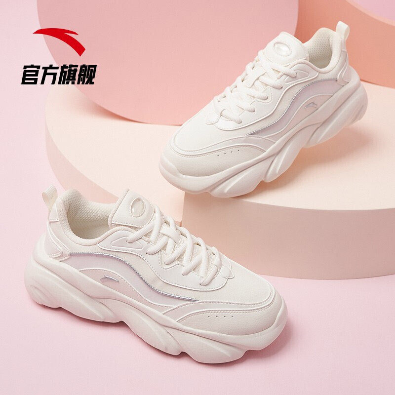 安踏老爹冬季喵爪2021新款增高女鞋 小新运动板鞋/休闲鞋