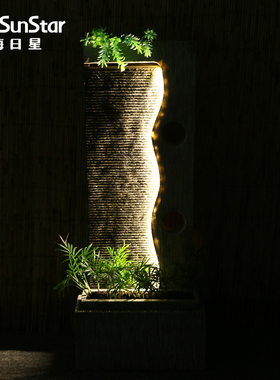 风水灯光led种花落地夜景摆件