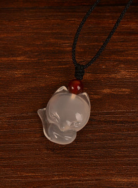 知了挂件天然项链情侣玉石吊坠