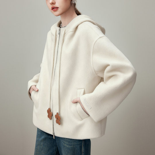 Dfvc Korean style short sheep wool coat