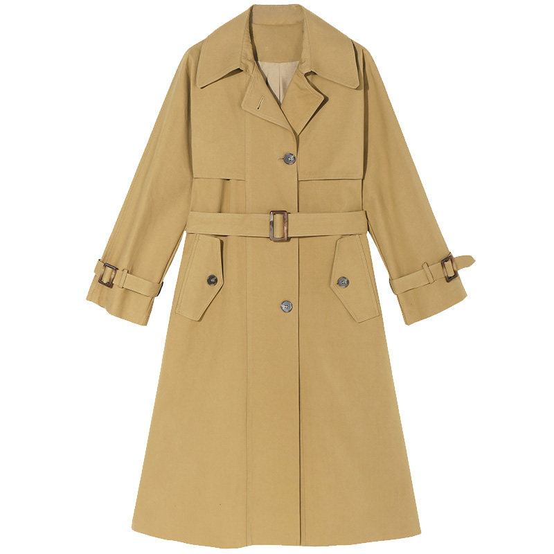 卡其色中长款2020年新款气质风衣 夏梵尼风衣