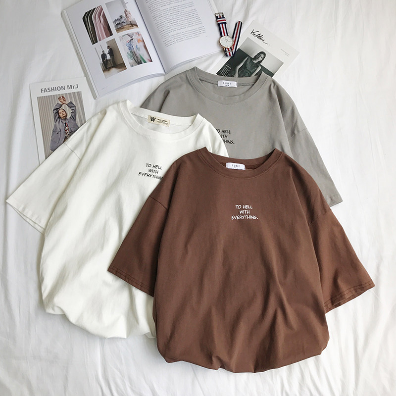 夏装5分中袖简约百搭短袖bf t恤 乔治帝国T恤