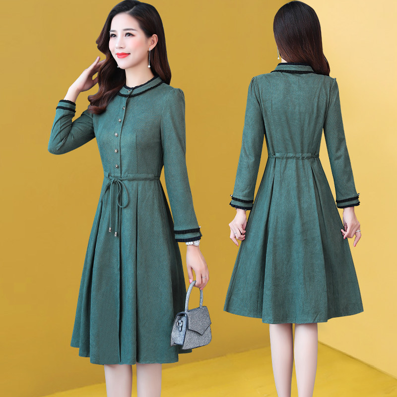 长袖气质2020年秋装新款洋气连衣裙 丽芳儿连衣裙