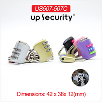 Colour Wheel Small Code Lock Luggage Handbag handbag Bag Password Padlock Gym Gym Locker more wardrobe Sub-key lock 507