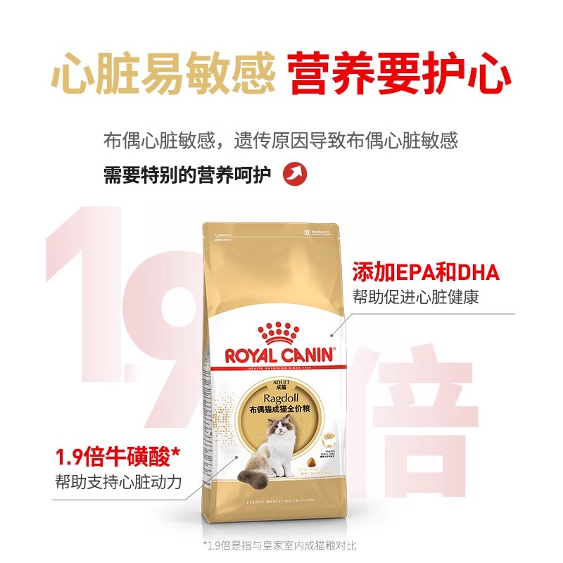 皇家布偶成猫粮RA32美亮毛益肤帮助消化营养长毛猫专用主粮10kg - 图2