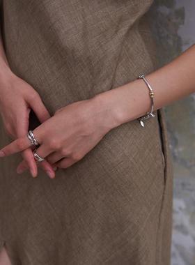 雕塑感轻奢精致高级感戒指三件套