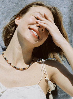 里斯本日落度假感手工串珠项链