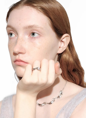 OINICIO初印月震蓝纹玛瑙戒指