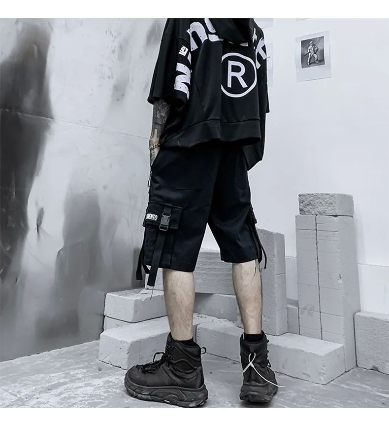 Summer Shorts Men Harajuku Sreetwear Casual Man's Cargo Shor-图1