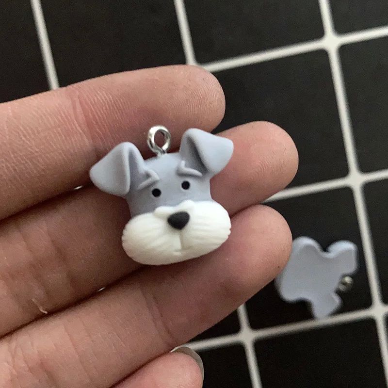 10pcs Kawaii Resin Small Dog Koala Earring Charms Cute Anima-图2