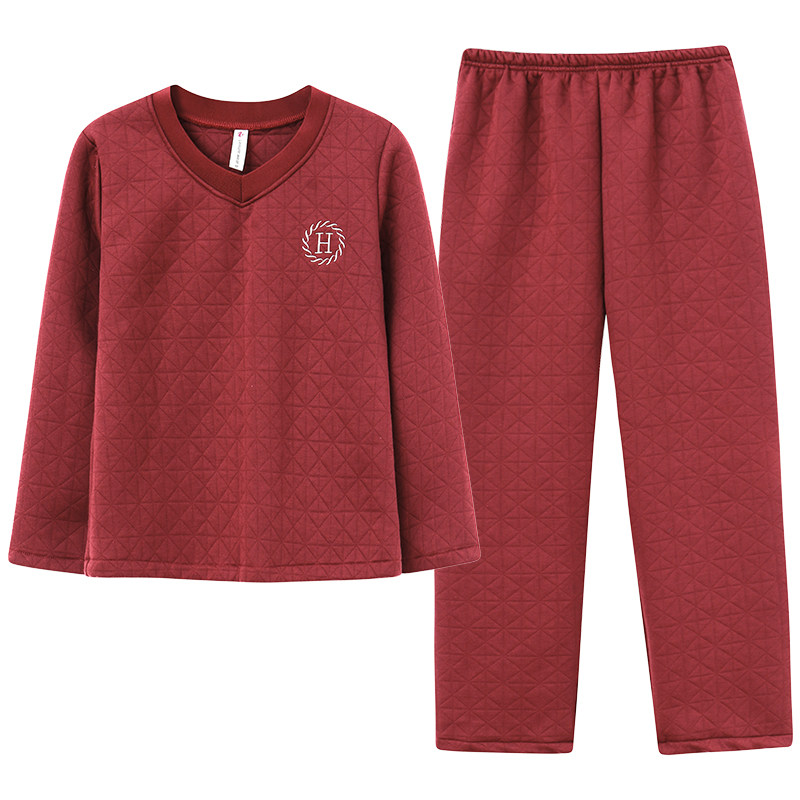 空气棉夹层睡衣女春秋冬季加厚纯棉长袖中年妈妈套头薄夹棉家居服,淘宝优惠券,粉丝福利购,淘宝优惠卷