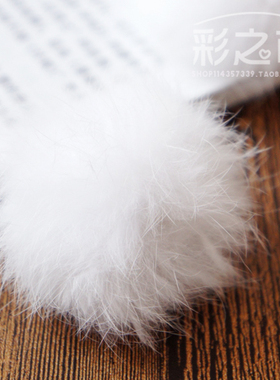 软妹风少女系毛绒球手工戒指