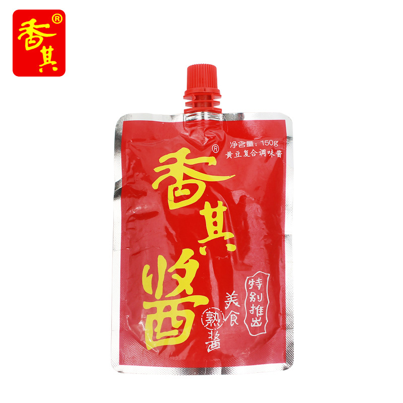 包邮正宗香其酱东北熟酱蘸酱菜香其酱香辣酱自立袋拧嘴150G*5袋 - 图2