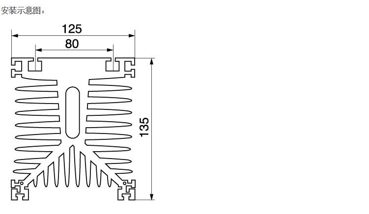 工业固态三相固态专用散热器底座 YM-Y-200(负载240A)-图0