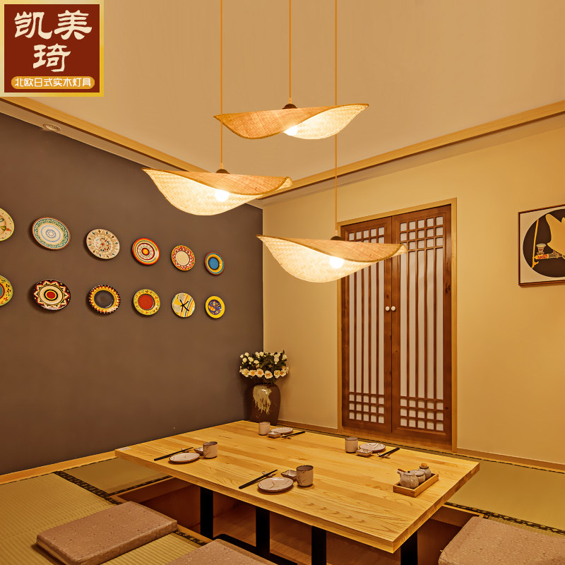 竹艺吊灯编织灯仿古灯藤艺灯茶室茶楼客栈日式禅意民宿饭店餐厅灯_虎窝淘