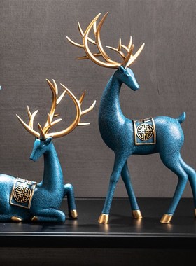 速发福字葫芦摆件回头电套装组合视宅招财客厅玄关进门鹿镇酒柜装