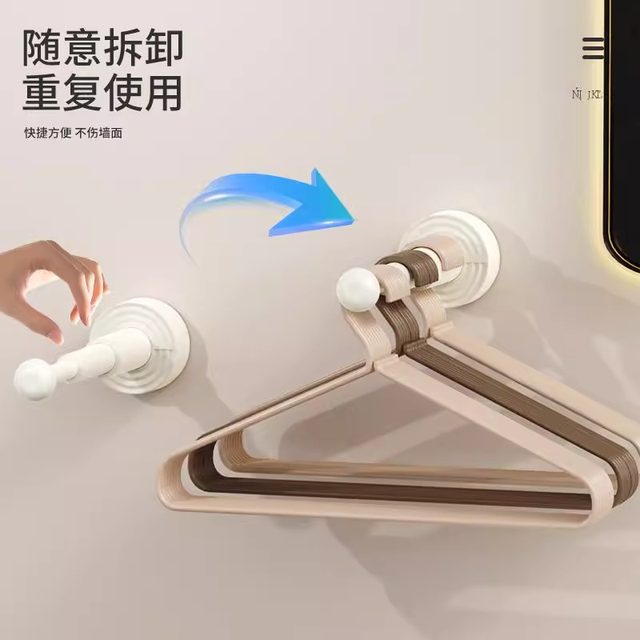 Clothes hanger storage artifact retractable hanger