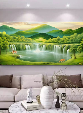 聚宝盆风水画沙发背景墙装饰画
