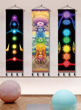 瑜伽房冥想室遮挡挂画曼