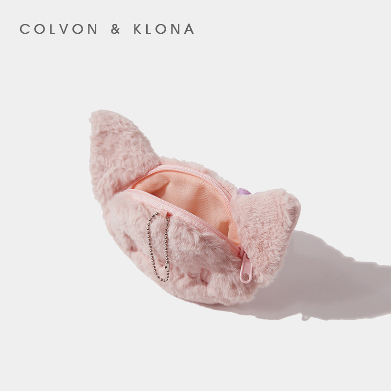 Colvon Klona卡通玲娜贝儿零钱包可爱毛绒小钱包硬币包耳机钥匙包 - 图2