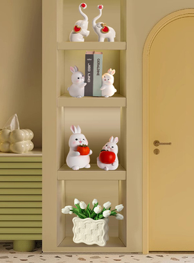 速发奶油风客厅酒柜软装饰品家简好物玄关约视柜摆件居电乔迁礼物