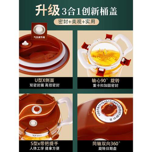 家用油罐带盖厨房油桶家用食用油瓶玻璃防漏大容量油壶不漏油容器 - 图3