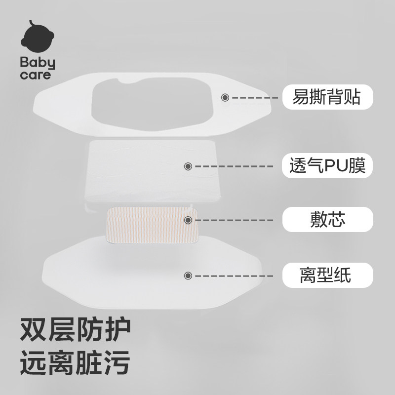 babycare新生婴儿肚脐贴脐带贴防水宝宝护理洗澡游泳透气护脐贴