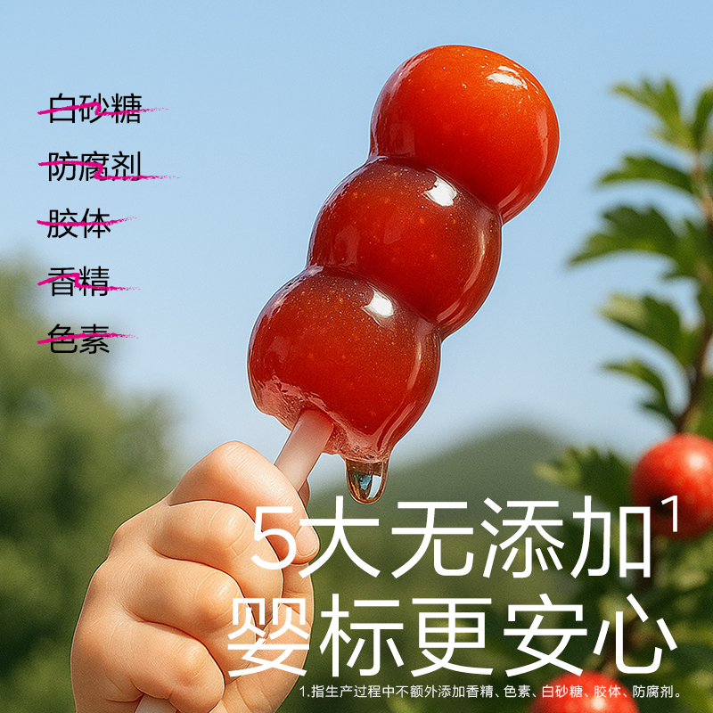 babycare山楂小葫芦光合星球无添加零食儿童益生元棒棒糖鸡内金