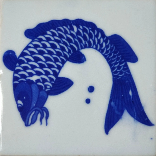 Джингджэнь сине -белый фарфоровый керамический цвет кирпичной кирпичной кухня на землю линия талии