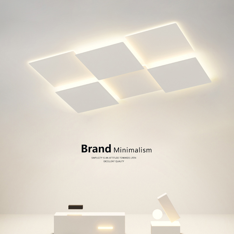 新款LED长方形客厅吸顶灯简约现代全屋套餐厅卧室大气奶油风灯具 - 图0