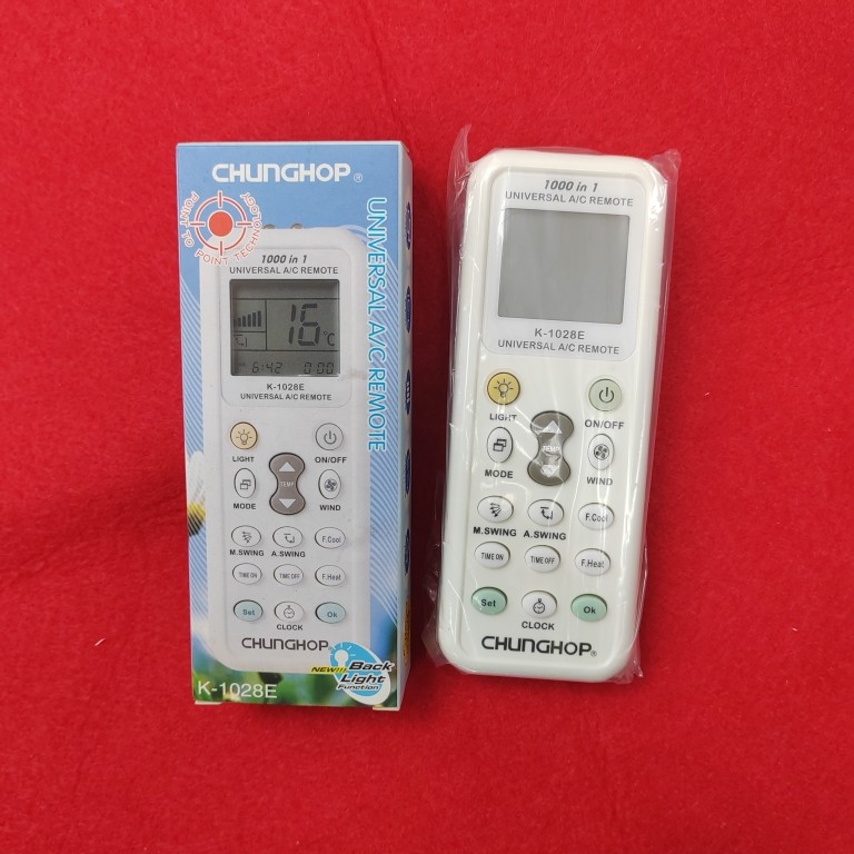 英文空调遥控器 万能众合CHUnGhop空调遥控器 K-1028E 出口通用 - 图1