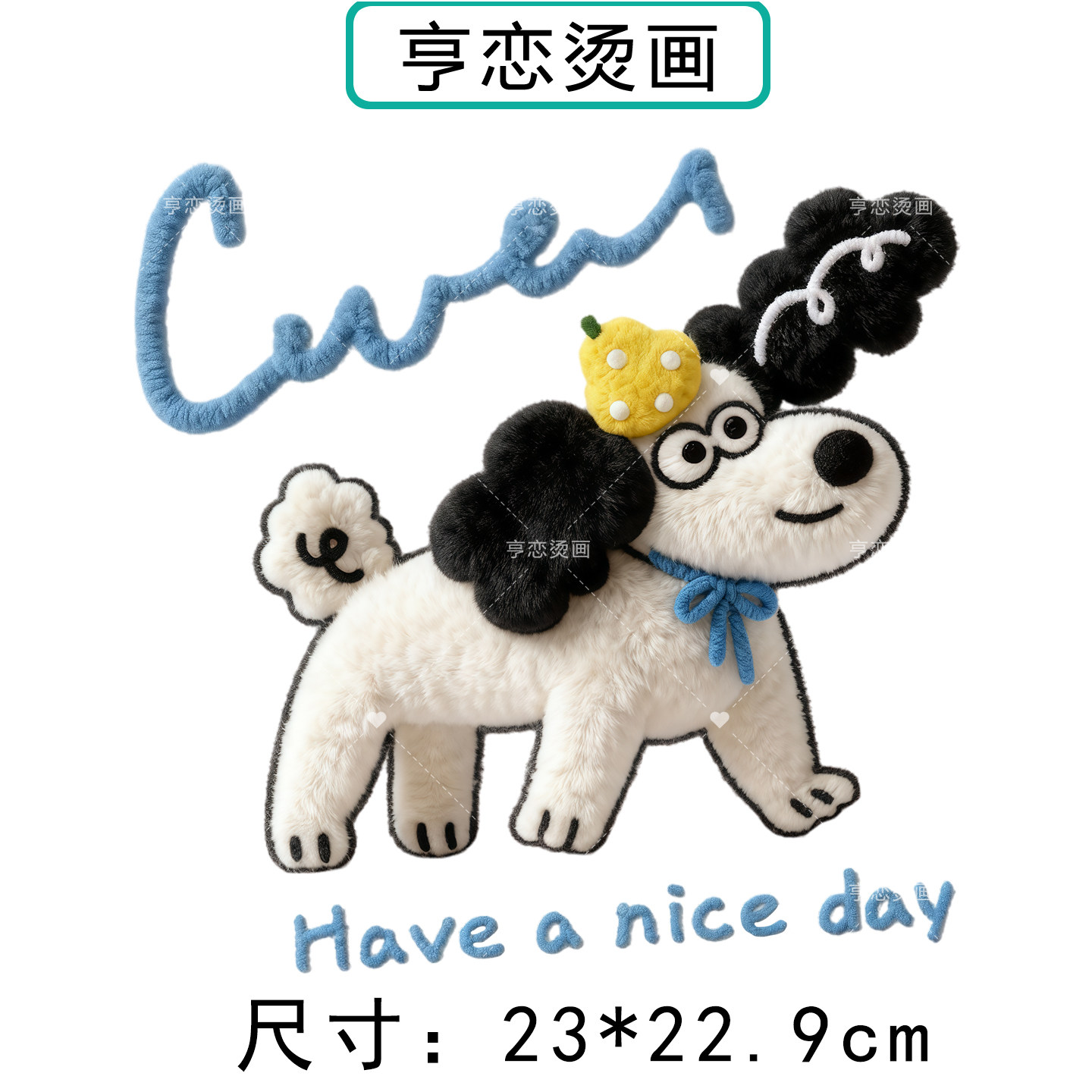仿毛绒可爱动物小狗猫热转印衣服印花装饰辅料高弹胶印白墨烫画贴,淘宝优惠券,粉丝福利购,淘宝优惠卷