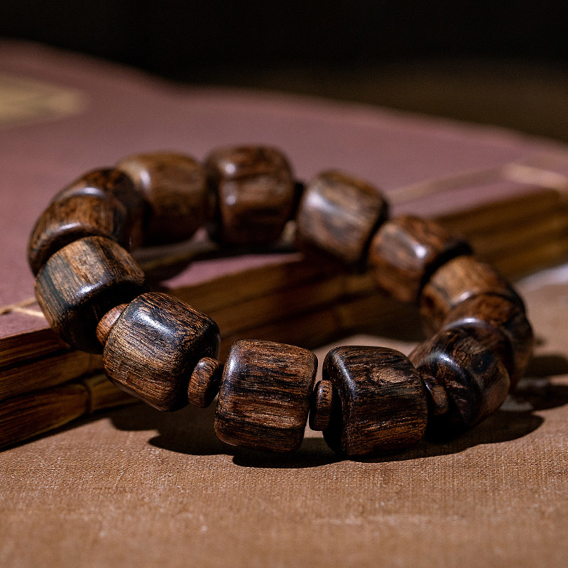 沉水级文莱沉香手串保真老料沉香木佛珠男士款随形手链桶珠收藏级,淘宝优惠券,粉丝福利购,淘宝优惠卷
