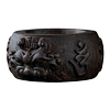 Natural Vietnam Nha Trang submerged agarwood carved ring