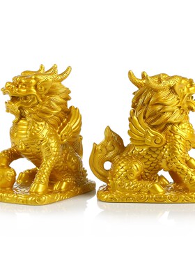 速发麒麟摆件室对送卧八卦麒麟办公室招财客厅子一工艺装饰品店铺