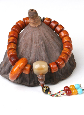 速发一场遇见爱情的旅行同款手链李心月藏式天然保真天珠牦牛骨手