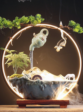 速发饰财流水摆件家居桌面装招开财创意乔迁新居生日礼品新店生业