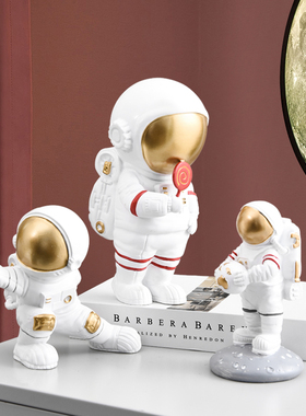 速发创意摆航员宇件太空人客厅家居酒公卧室办柜桌面儿童房装饰品