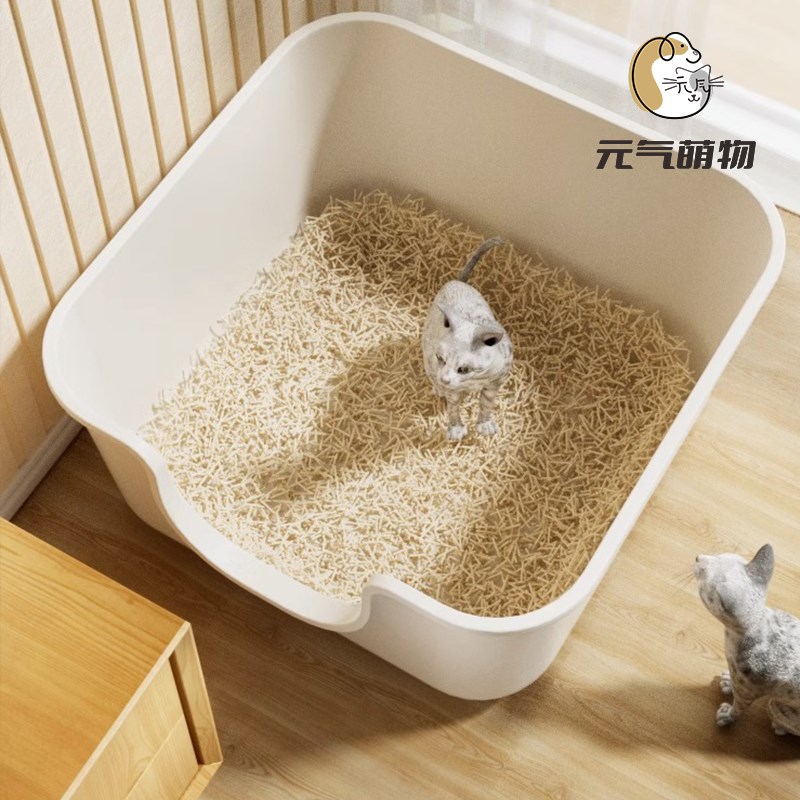 速发猫砂半超大盆特大全号封闭开放式猫厕所防外溅幼猫沙盆子猫咪 - 图1