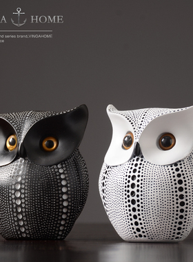 速发创件简约家居办公室装饰品摆设软装儿童房摆头工艺猫意鹰
