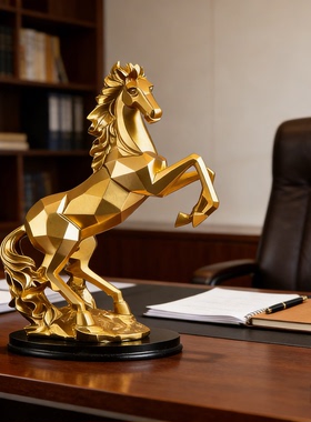 马上有钱酒柜展示柜摆件2026新款领导老板办公室装饰品高档大气