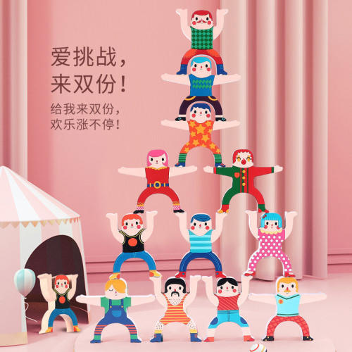 美乐大力士叠叠乐积木平衡玩具亲子互动早教桌游层层高游戏叠叠高 - 图1