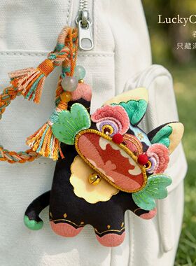 端午刺绣布老虎香囊材料包挂件