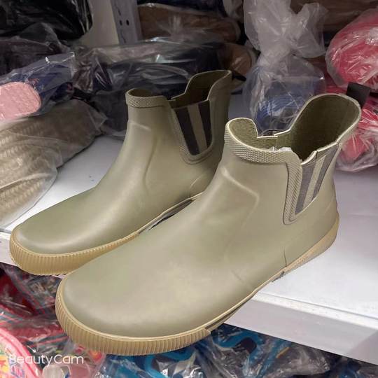 Мужские большие размеры с короткими трубками, внешняя торговля плюс толстые резиновые резиновые сапоги