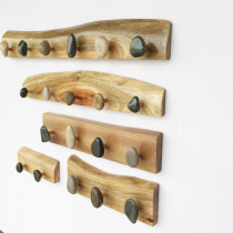 Cobble Pebble Hook Creative Solid Wood Wall Hanging Clothes Hook Wall-mounted Cloakroom Cloister Bedroom Living Room Liveston Hood Hook Decoration