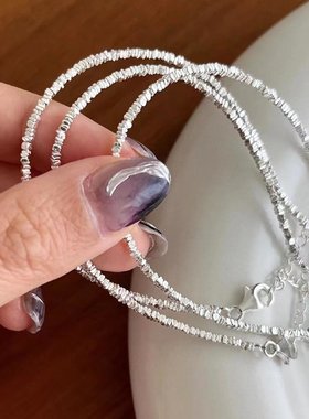 极简碎银子925纯银不掉色手链