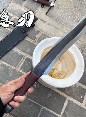 龙泉一体刀剑户外防水长短刀锰钢锻打唐横刀剑野外求生短刀未开刃