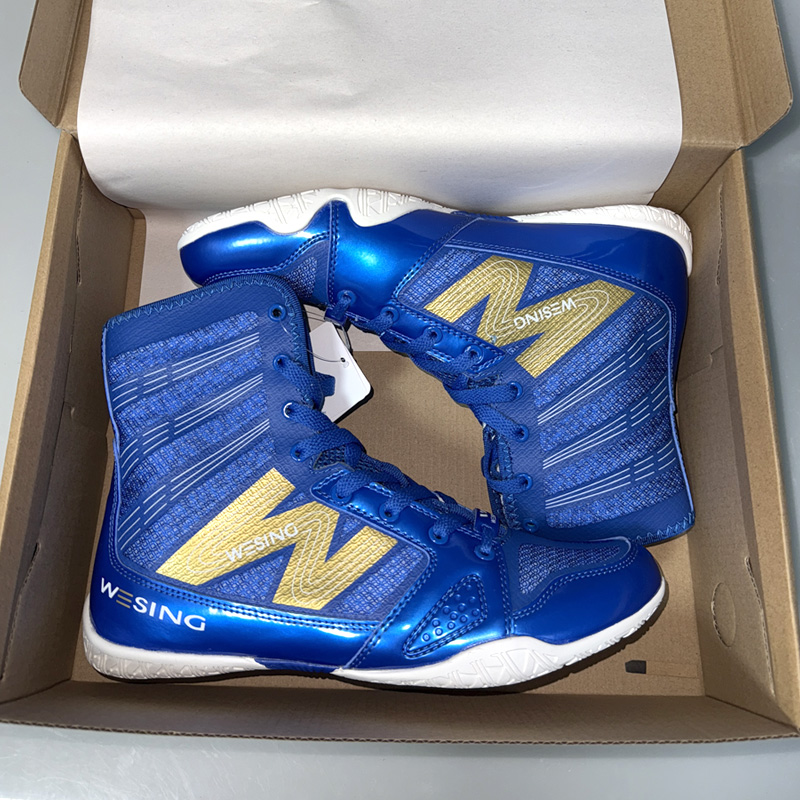 九日山专业拳击鞋男女高帮摔跤鞋训练鞋泰拳搏击鞋健身格斗散打鞋 - 图3