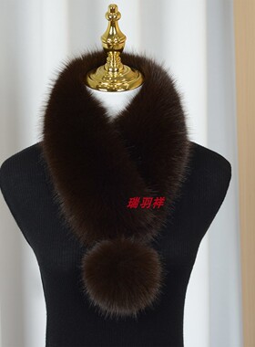 仿狐狸毛秋冬季加厚保暖防寒围巾
